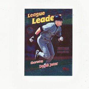 Derek Jeter 1998 American League Runs Leader MLB Baseball Card - Topps 230